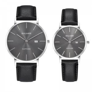 Balmer B-8143 Silver Grey Black Leather Coiuple